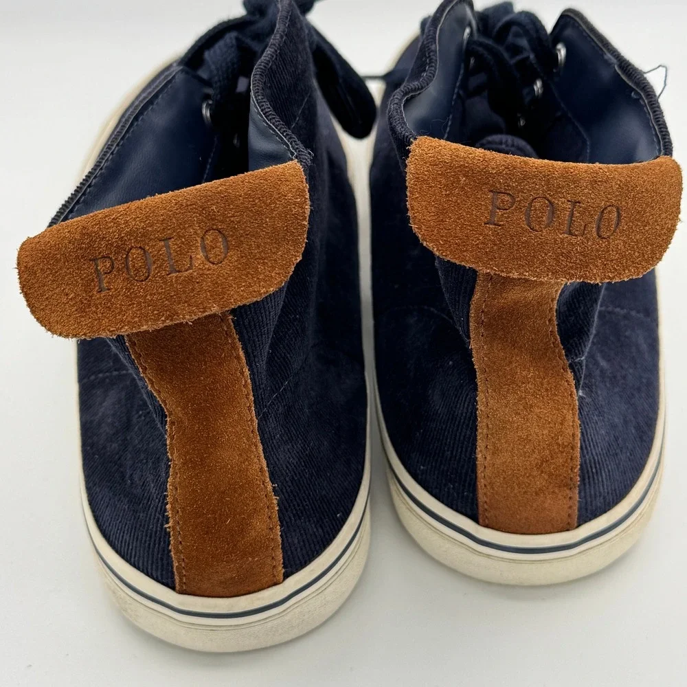 Polo Ralph Lauren Men's‎ Navy Corduroy Chukka Boots Size 9.5D